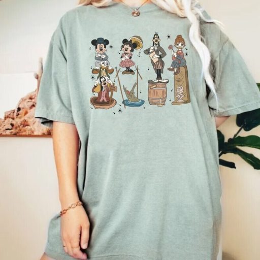 Wiseabe Retro The Haunted Mansion Shirt, Mickey and Friends Halloween Shirt, Disney Spooky Season Shirt,Disney Halloween Party Shirt