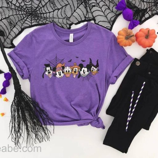 Wiseabe Spooky Mouse and Friends Shirt, Mickey Boo Halloween Shirt, Pumpkin Mickey, Disney Spooky Shirt, Disney Halloween Shirt