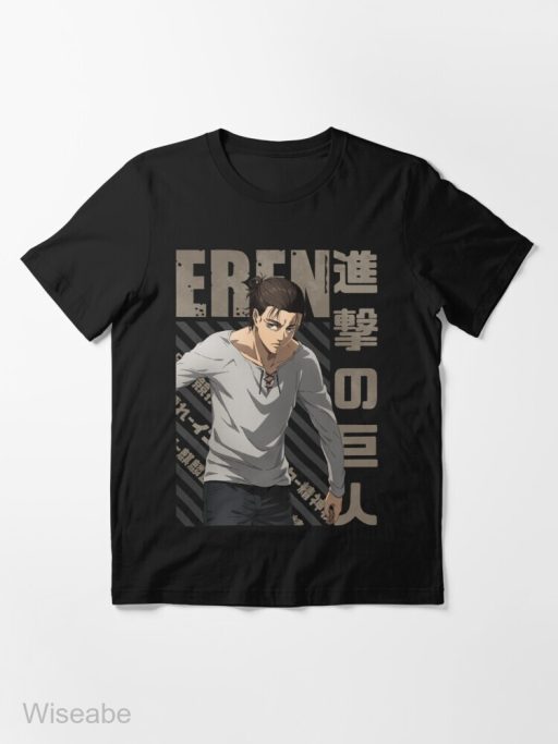 Shingeki no Kyojin Eren Yeager Jaeger Essential T-Shirt, Attack On Titan Graphic Tees