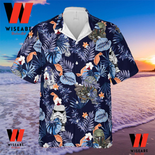 Star Wars Boba Fett Stromtrooper Hawaiian Button Up Shirt, Star Wars Merchandise