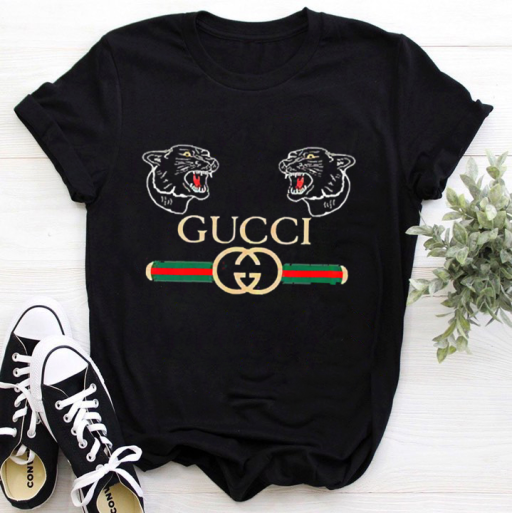 Double Tiger Gucci Shirt, Gucci Logo T Shirt Women