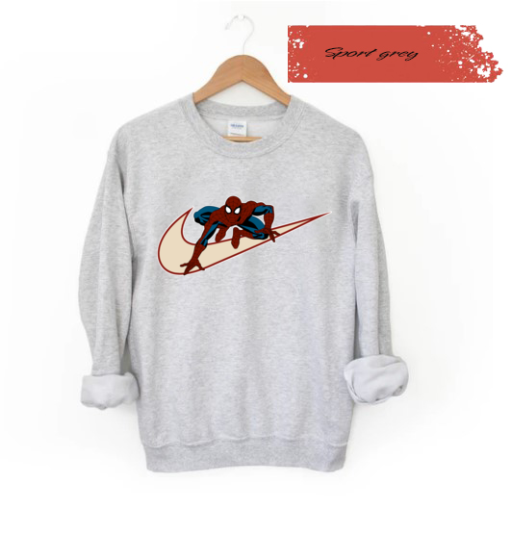 PRINT Spiderman Crew neck, Spiderman Crewneck Sweatshirt Hoodie, Trendy Sweatshirt, Vintage Spiderman