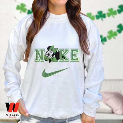 Vintage Minnie Mouse Nike St Patricks Day Womens Shirt,  Disney St Patricks Day Gifts