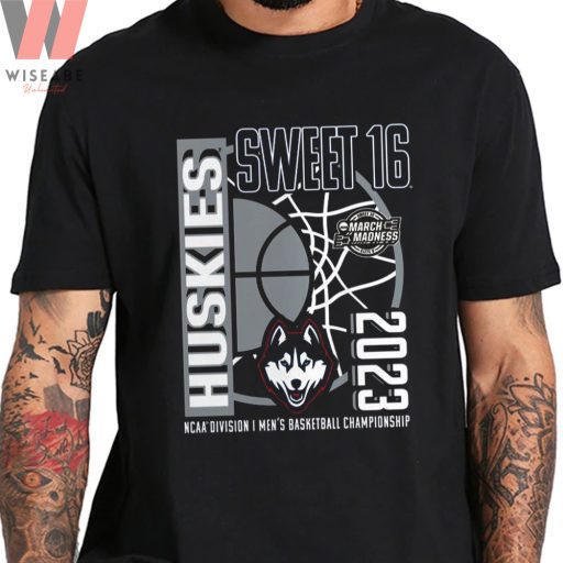 Cheap Sweet 16 NCAA Men’s Division I Basketball Tournament UConn Huskies National Championship Shirt