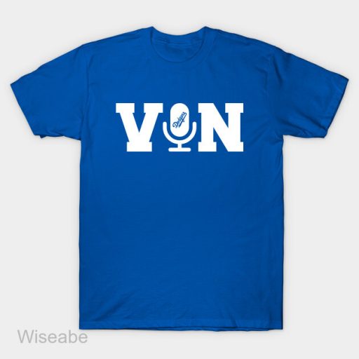 RIP Vin Scully Iconic Former Los Angeles Dodgers Broadcaster Microphone T-Shirt