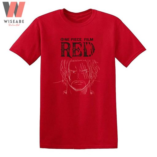 New Red Haired Shanks Captain At One Piece Film Red Shirt, One Piece Merchandise