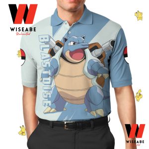 Cheap Blastoise Pokemon Polo Shirt, Pokemon Collared Shirt