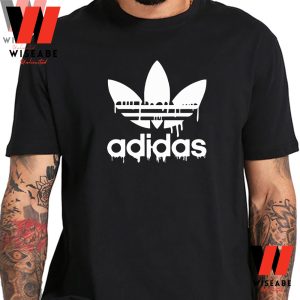 Cheap White Trefoil Dripping Adidas Logo T Shirt, Adidas Shirts Women