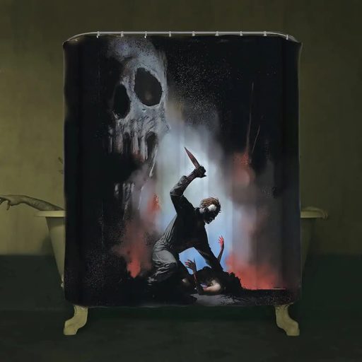 Horror Halloween Bathroom Decor Michael Myers Shower Curtain