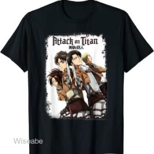 Attack on Titan Group Swords with Logo T-Shirt, Attack On Titans Merch