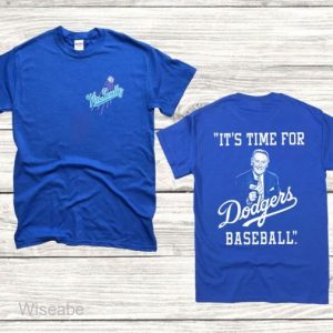 Memorial Vin Scully Los Angeles Dodger Sports Commentator It’s Time For Dodgers Baseball T-Shirt