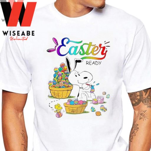 Cheap Snoopy Play Colorful Eggs Womens Easter Shirt, Easter Presents For Adults