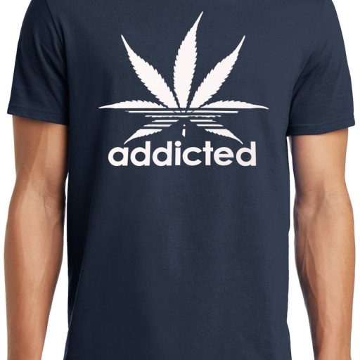 Big Guys Rule Big and Tall King Size Funny Addicted Pot Leaf Addidas Logo Parody  T-Shirt