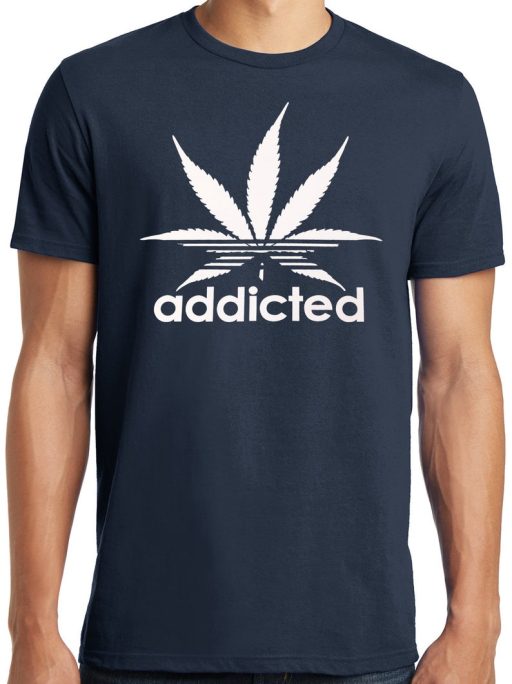 Big Guys Rule Big and Tall King Size Funny Addicted Pot Leaf Addidas Logo Parody  T-Shirt