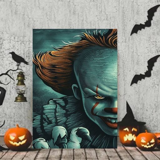 Cheap IT Smile Of Horror Film Halloween Canvas Painting