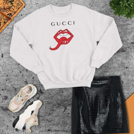 Gucci Sexy Lips Sweatshirt, Cheap Gucci Shirt