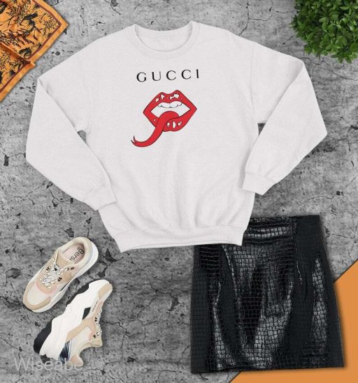 Gucci Sexy Lips Sweatshirt, Cheap Gucci Shirt