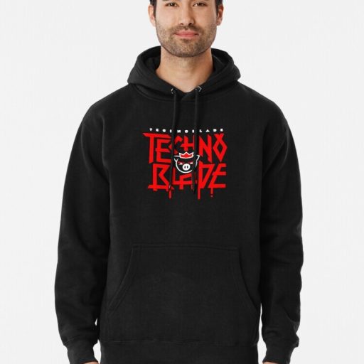 TechnoBlade Logo Red Pullover Hoodie, Memorial Technobalde Shirt