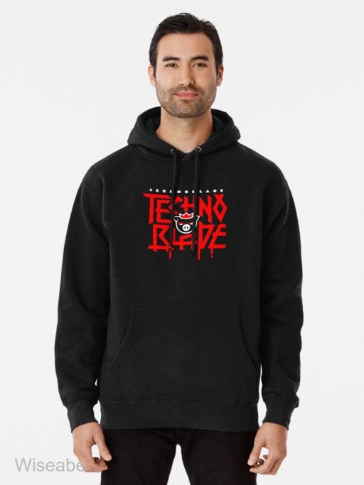 TechnoBlade Logo Red Pullover Hoodie, Memorial Technobalde Shirt