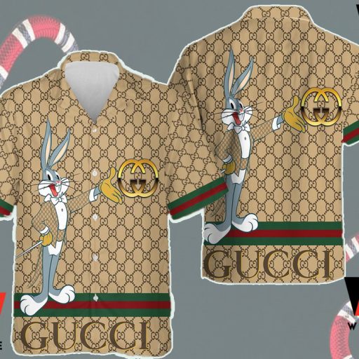 Bugs Bunny Gucci Hawaiian Shirt, Cheap Gucci Button Up Shirt