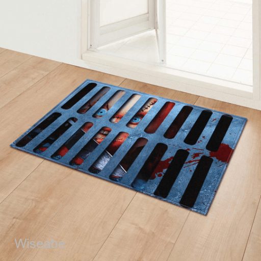 Chucky Horror 3D Illusion Halloween Doormat , Halloween Front Door Decoration