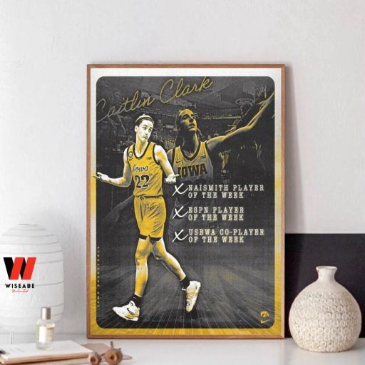 Famous Iowa Hawkeyes Caitlin Clark Poster Wall Art