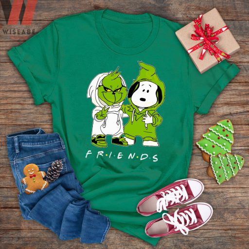 Friend Between Grinch Green And Peanuts Snoopy Christmas T Shirt