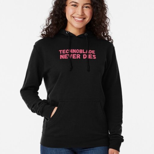 Technoblade Never Die Pink Lightweight Hoodie, Technoblade Merch