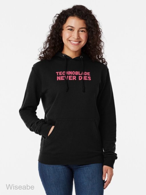 Technoblade Never Die Pink Lightweight Hoodie, Technoblade Merch