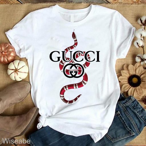 Red Snake Gucci Shirt, Cheap Gucci Shirt For Mens