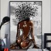 Personalized Black Melanin Girl Smart Enough Strong Enough Wall Art, Birthday Gifts For A Black woman