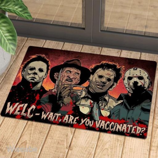 Horro Killers r Squad Are You Vaccinated Halloween Doormat, Halloween Front Door Decoration