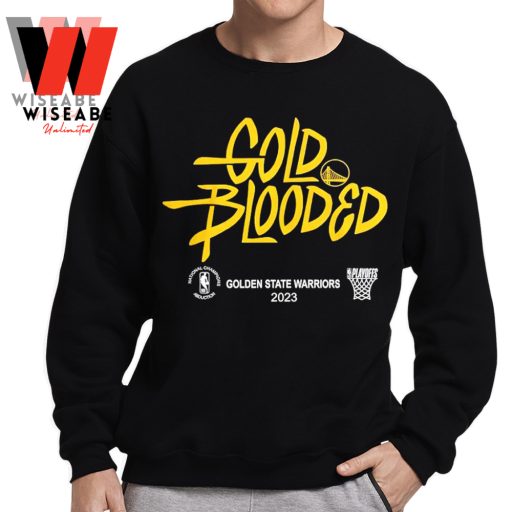 Cheap Basketball NBA Finals 2023 Gold Blooded Warriors Shirt