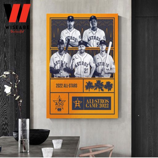Unique MBL Baseball 2022 All Star Houston Astros World Series Poster