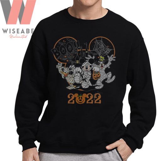 Spooky Mickey Donald Goofy Mummy Masquerade  Vintage Disney Halloween Sweatshirt