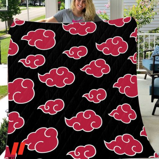 Cheap Red Cloud Akatsuki Naruto Blanket, Gifts For Naruto Fans