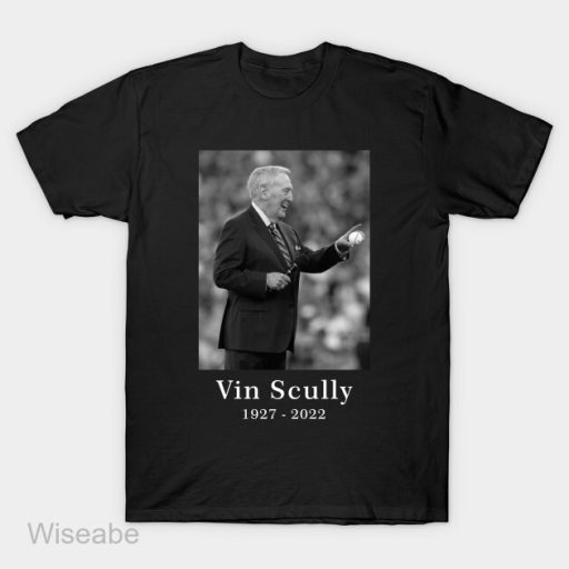 RIP Vin Scully Iconic Former Los Angeles Dodgers Broadcaster T-Shirt