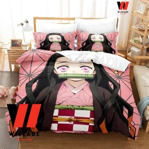 Pink Cute Nezuko Demon Slayer Anime Duvet Cover, Anime Christmas Gifts