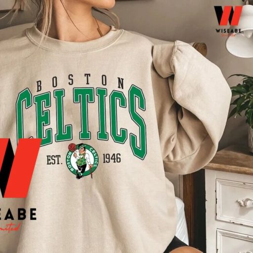 Vintage Est 1946 Logo Boston Celtics Sweatshirt, Boston Celtics gift for fans