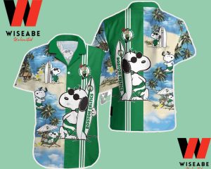 Cheap Snoopy NBA Basketball Boston Celtics Hawaiian Shirt