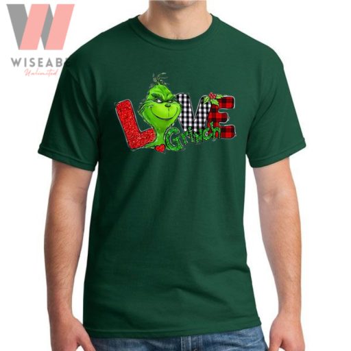 Love With Glitter Grinch Green Christmas T Shirt