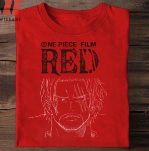 New Red Haired Shanks Captain At One Piece Film Red Shirt,