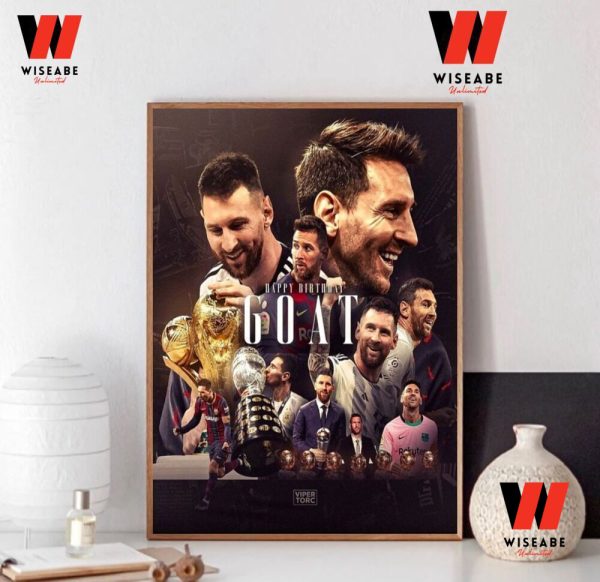 Cheap Football Soccer Goat Messi With Prize Poster