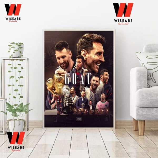 Cheap Football Soccer Goat Messi With Prize Poster