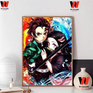Cheap Kimetsu No Yaiba Demon Slayer Tanjiro And Nezuko Poster