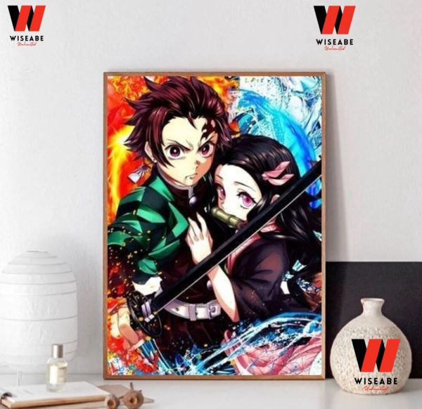 Cheap Kimetsu No Yaiba Demon Slayer Tanjiro And Nezuko Poster