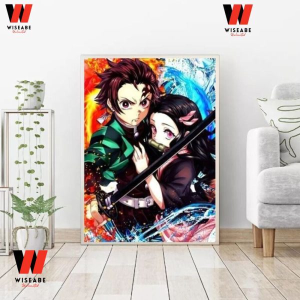 Cheap Kimetsu No Yaiba Demon Slayer Tanjiro And Nezuko Poster