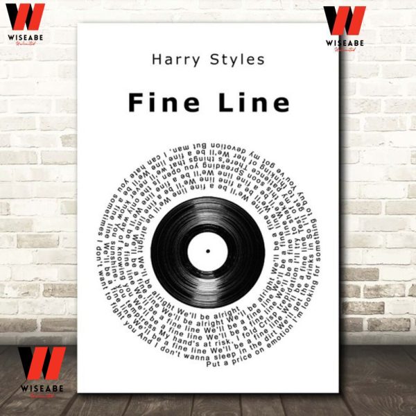 Cheap Lyrics Record Harry Styles Fine Line Vinyl Poster , Gifts For Harry Styles Fans