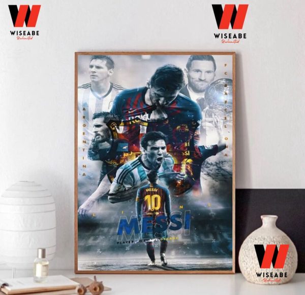 Cheap M10 Barcelona And Argentina Captain Messi Poster For Fan