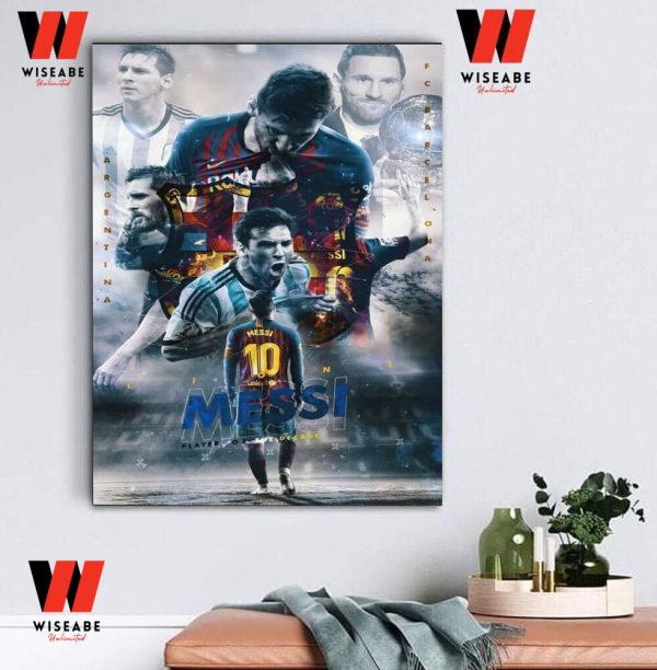 Cheap M10 Barcelona And Argentina Captain Messi Poster For Fan